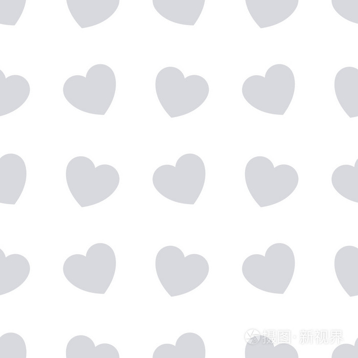 灰色的心无缝 bakground 模式