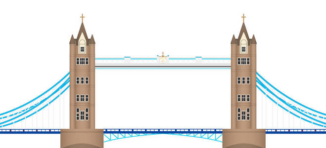 伦敦塔桥英语地标向量 eps10