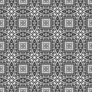 黑色和白色的几何无缝图案