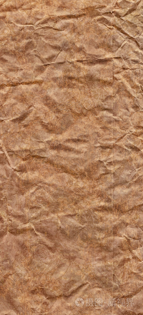 回收站赭褐色牛皮纸纸张粗碎皱的 grunge 纹理