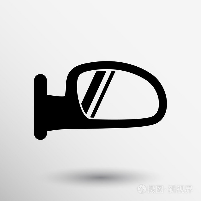 后视镜图标矢量交通车辆汽车反射部分车插画-正版商用图片0f6zfa-摄图