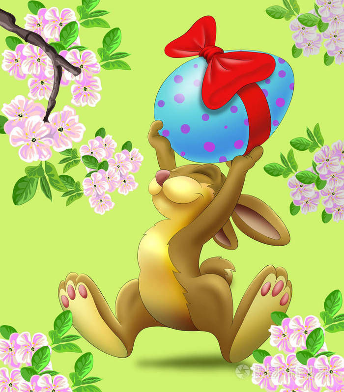快乐的复活节兔子