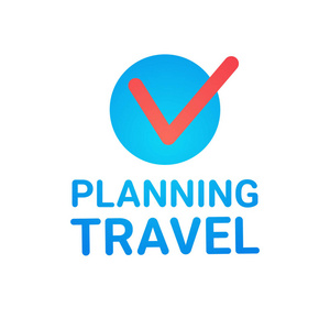 规划旅行图标隔离度假路线门票预订概念
