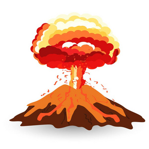 白色的火山图片-白色的火山素材-白色的火山插画-摄图新视界