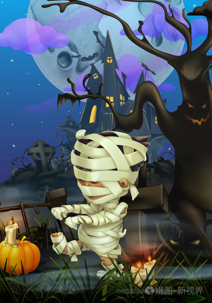 万圣节快乐-木乃伊