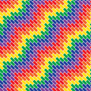 彩色的波浪。 几何无缝图案