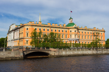 哈伊城堡的视图。丰坦卡河大堤。圣彼得斯堡。俄罗斯