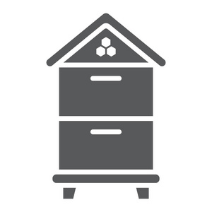 木蜂窝标志符号, 农业和农业, 蜂蜜符号矢量图形, 在白色背景上的固体图案, eps 10