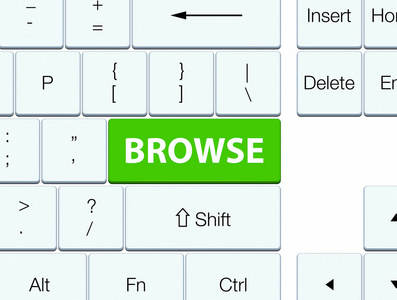 浏览软绿色键盘按钮