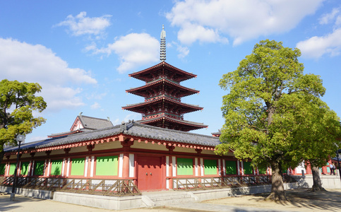 在日本大阪举行的四天王寺