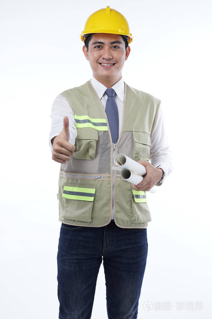 有吸引力的东南亚工程师肖像照片-正版商用图片0f84ey-摄图新视界