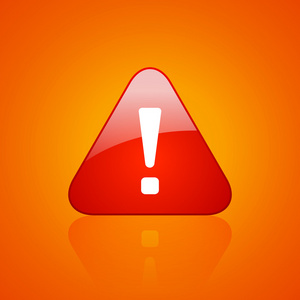 红色惊叹号危险图标照片