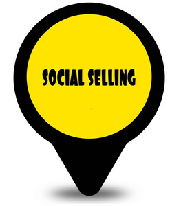 黄色定位指针设计与社会销售文本消息
