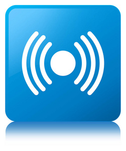 网络信号图标青色蓝色方形按钮图片