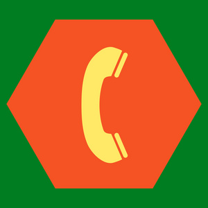 电话接收器平矢量符号