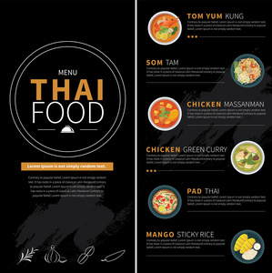泰国菜菜单