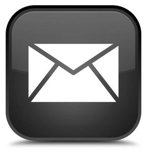 电子邮件图标特殊的黑方块按钮