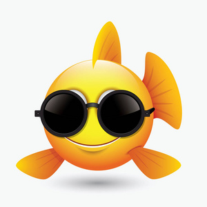 不同表达方式下黄鱼形象的可爱表情照片