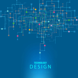 技术背景和矢量插画 Eps 10