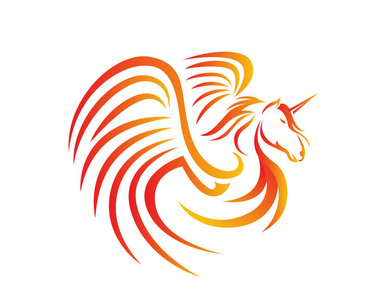 激情燃烧虚构的神话生物标志-飞马照片