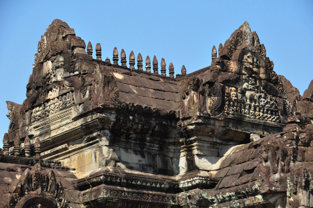 古代高棉雕刻在印度教寺庙的 Banteay Samre，柬埔寨