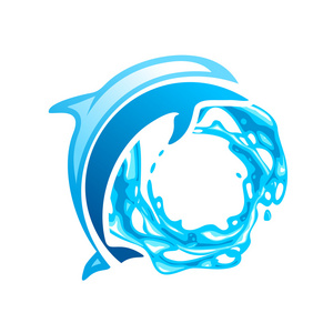 海豚矢量徽照片