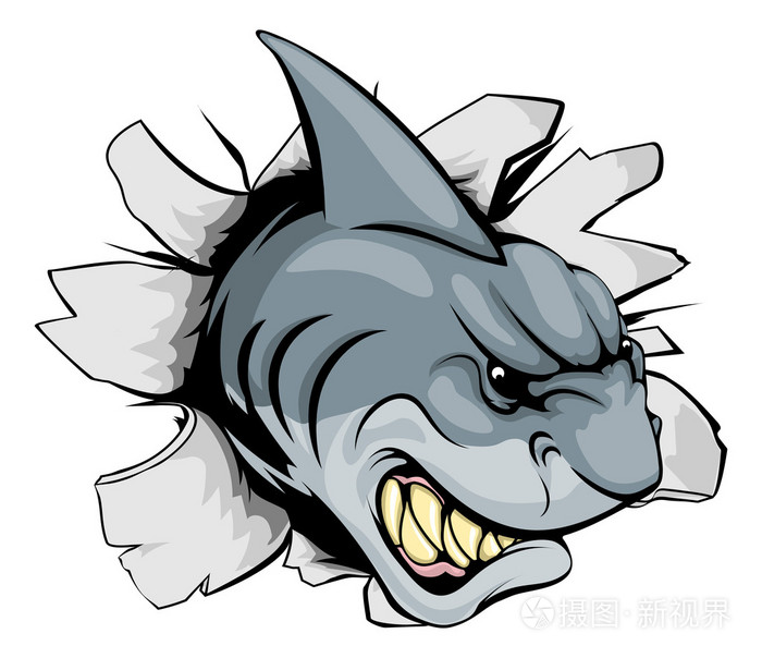 通过背景翻录的鲨鱼