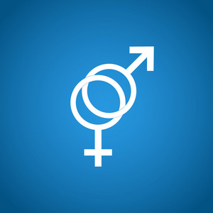 男性和女性的性别符号矢量图