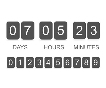 倒计时计时器模板。数字网站的计数器设计