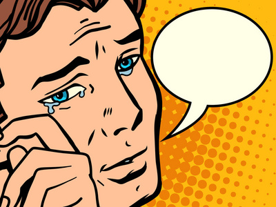 漫画人擦眼泪照片