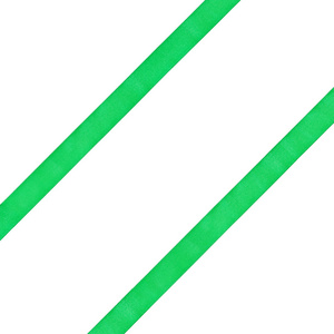 两个对角线平行绿色缎面带隔离