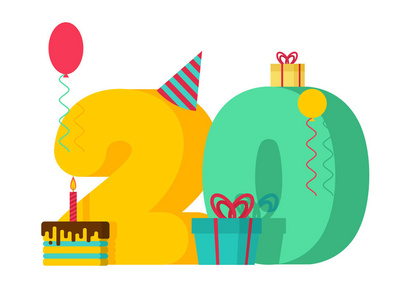 20岁生日图片