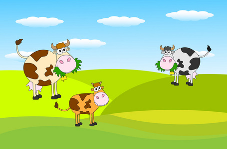 牛吃草公示图图片-牛吃草公示图素材-牛吃草公示图插画-摄图新视界