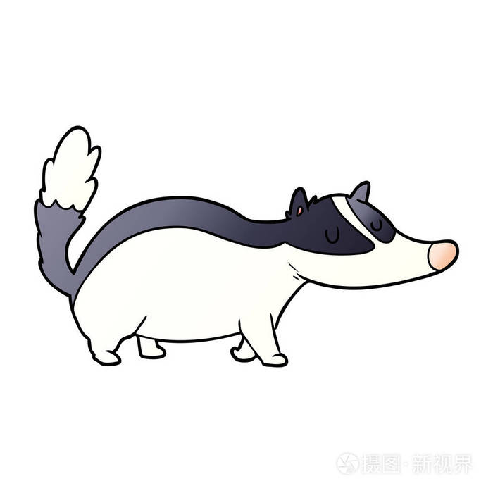矢量图的卡通獾