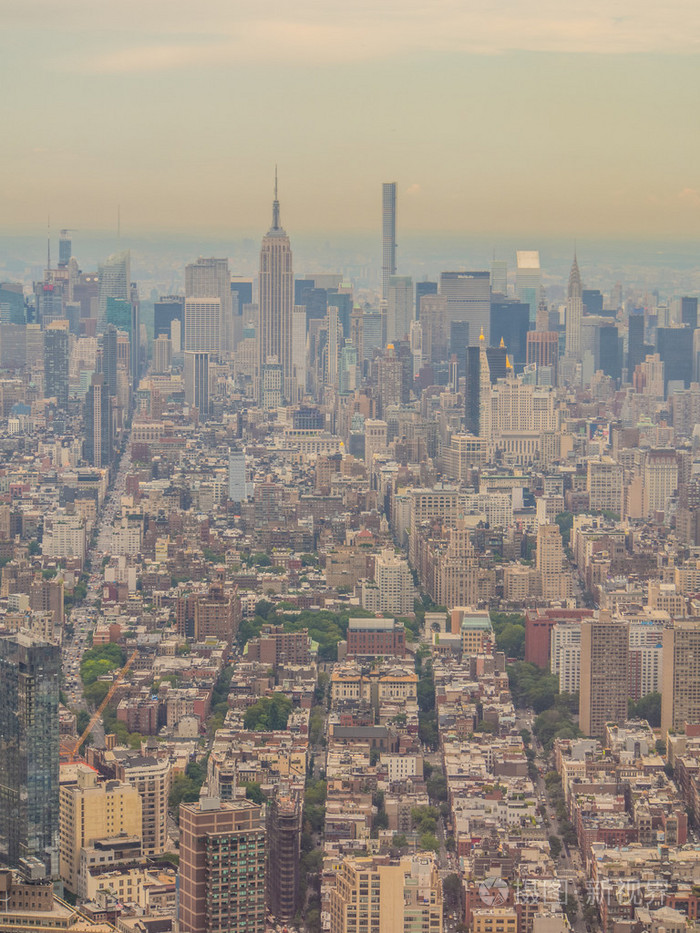 纽约市天际线全景 usa
