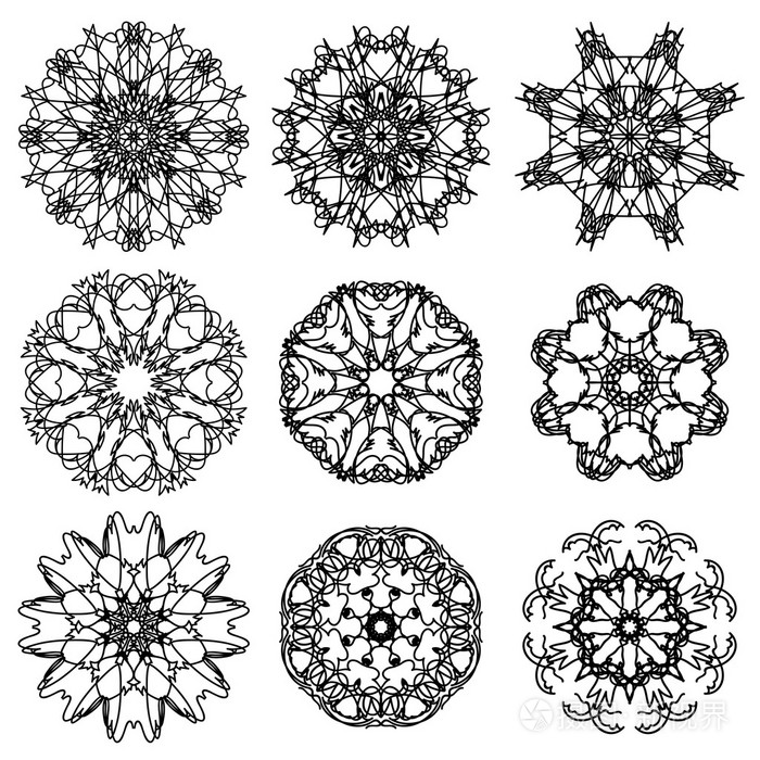 圆形装饰几何图案