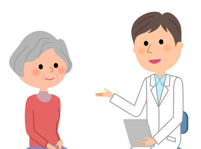 白色外套的男性, 体格检查/这是一个穿白大褂的人的例证照片