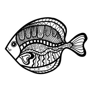 Zentangle 程式化鱼