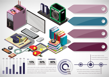 信息图形内部概念的插图