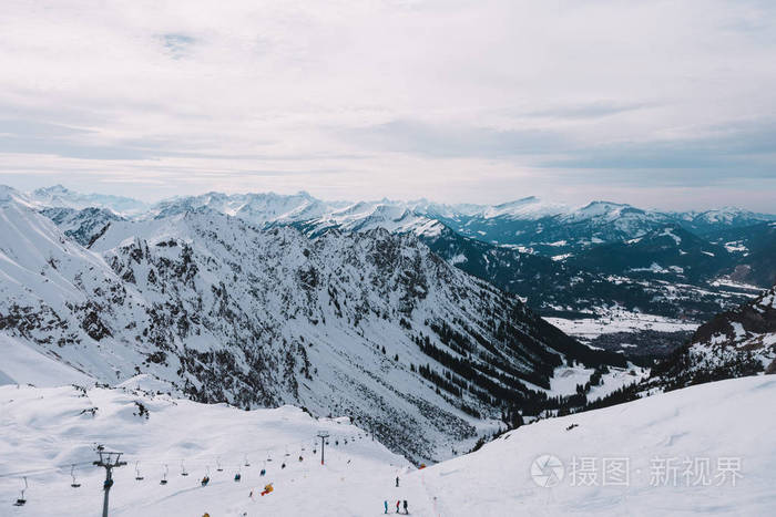 滑雪胜地在山, 阿尔卑斯, 德国