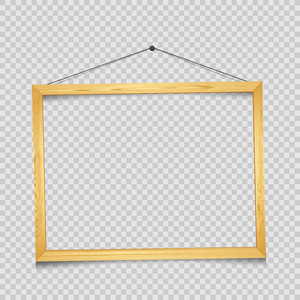 木制长方形框架透明图片
