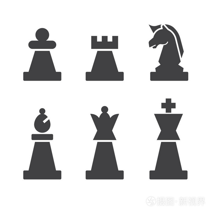 国际象棋图标插画-正版商用图片0fatn7-摄图新视界