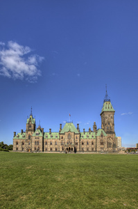 垂直于东部块建设的加拿大的议会