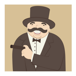 霸气抽雪茄男图片