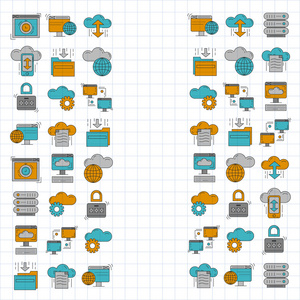 云存储矢量图标集