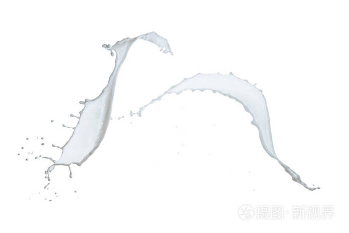 溅出的牛奶或白色颜料