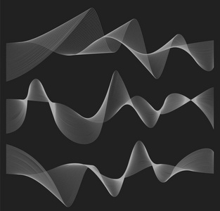 设计元素许多波浪线黑色 background08照片