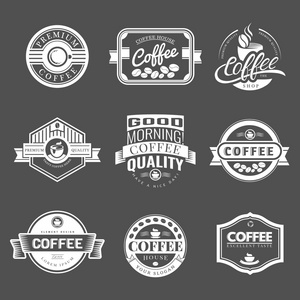 咖啡复古标志