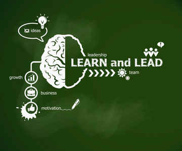 学习和领导概念和大脑。