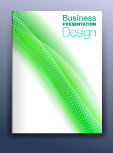 小册子绿色封面模板矢量设计商务演示文稿